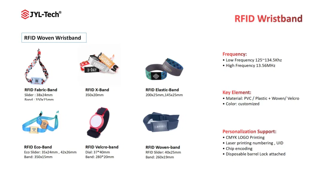 Waterproof 13.56MHz Ntag213 NFC RFID Silicone Wristband for Water Park