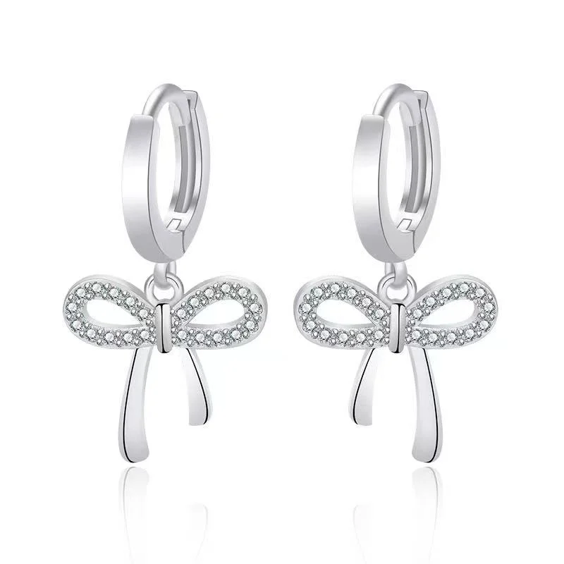 New Jewelry Korean Sweet Bowknot Women Earrings Fashion Drop Jewelry Gift