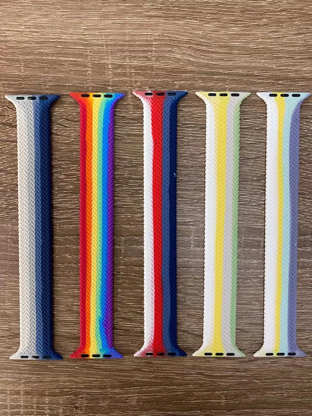 Wholesale Multicolor Customize Waterproof Rainbow Color Replacement Sport Silicone Watch Band Rubber Watch Strap for Watch