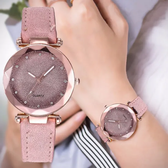Customizable Purple Ladies′ Quartz Watches for Special Holiday Gifts 