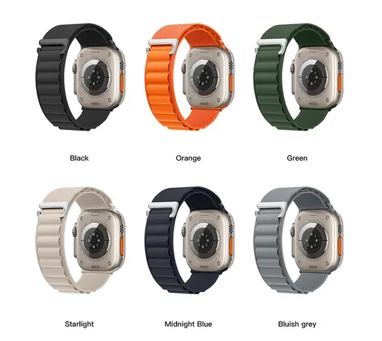 New Arrival Elastic Nylon Straps with Alpine Loop for Apple Watch 