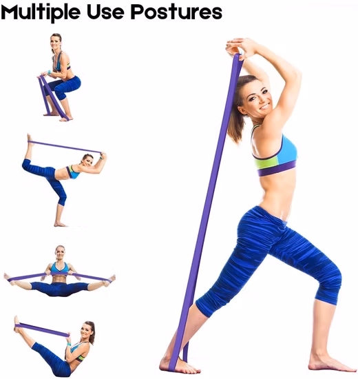 6PCS Resistance Exercise Loop Bands for Home Fitness, Strength Training, Physical Therapy, Natural Latex Workout Bands