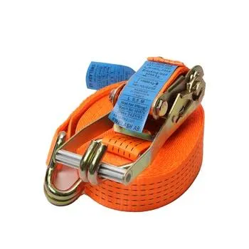 Tie Down Strap Cargo Lashing Ratchet Packing Strap Tie Down Strap with Double J Hook Plastic Handle 