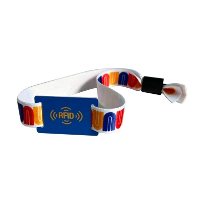 Customized RFID Sublimation Polyester Wristband with Hard PVC Tag for Event
