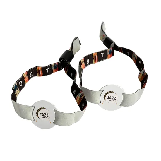 Customized RFID Sublimation Polyester Wristband with Hard PVC Tag for Event