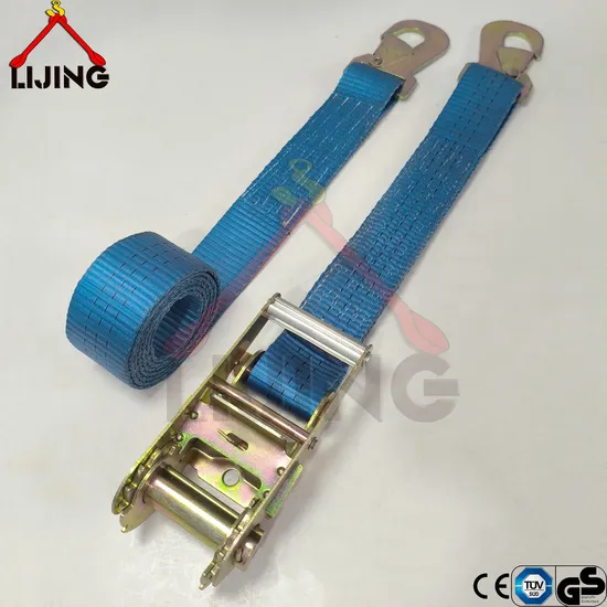 Double J Hook Polyester Ratchet Tie Down Lashing Strap (customized)