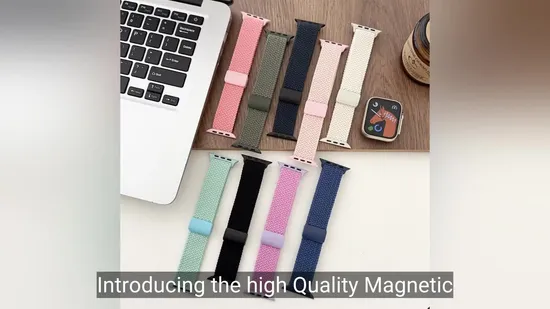 high Quality Magnetic Nylon Braided Elastic Strap for Apple Watch 38/40/41mm 42/44/45/49mm 