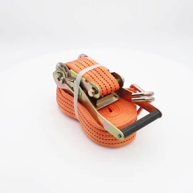 2 Inch PP 1.25kg Ratchet Tie Down Buckle Strap for Cargo Lashing with High Quality Double J Hook 
