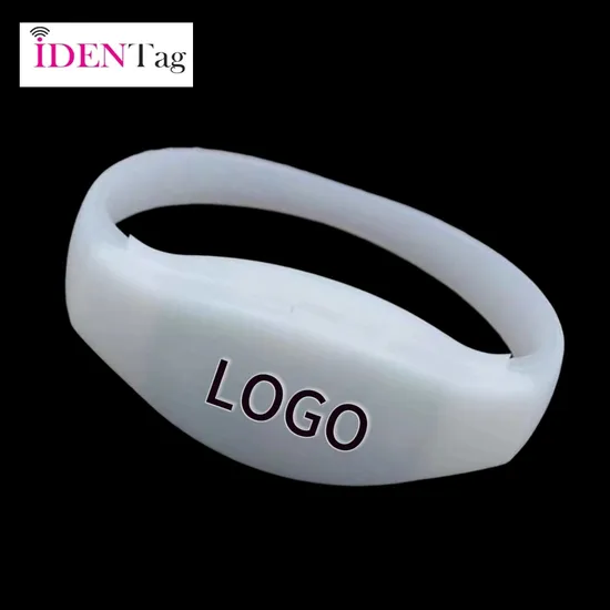 Remote Control Custom RFID Smart LED Wristband Band for Events 