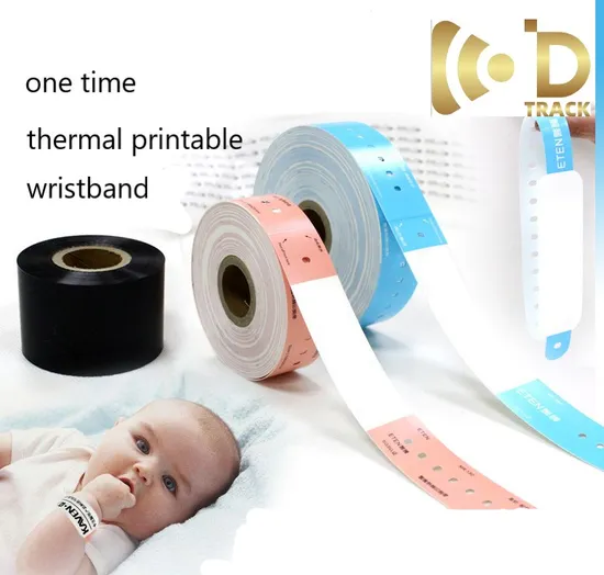 CE Approved Medical Direct Thermal Printing Wristband Custom Bracelet Wristbands Hospital ID Wristbands for Patients 