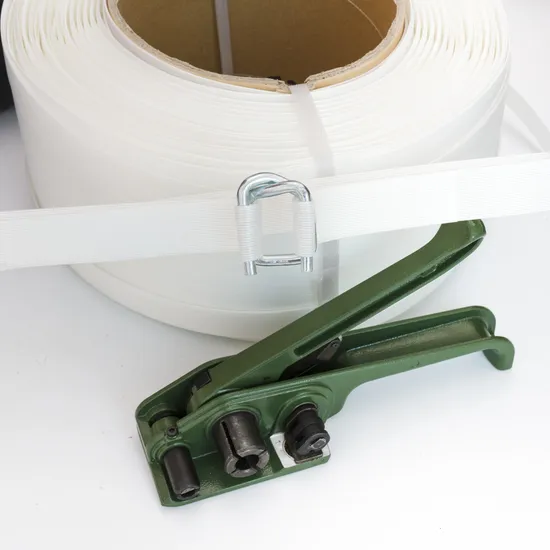 White Composite Polyester Packing Cord Strap for Container Load