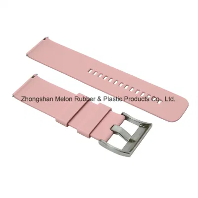 Rubber Silicone Quick Release Watch Band Strap with Stainless Buckle