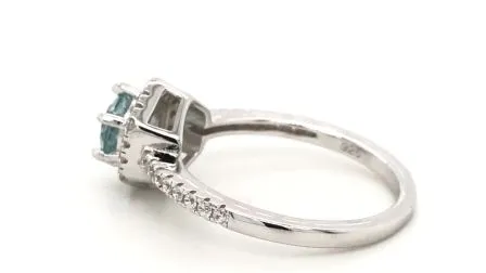 Good Price Bagutte Tanzanite CZ 925 Silver Main Stone Ring Jewelry (RG85872) 